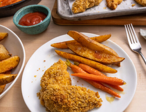 Oven Fried Chicken with JoJo Potatoes *Contains Coconut
