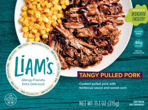 tangy pulled pork front label