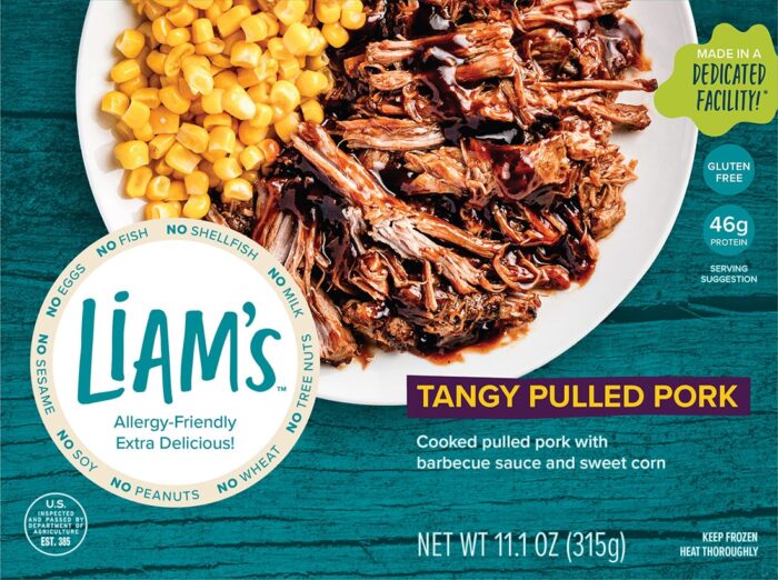 tangy pulled pork front label