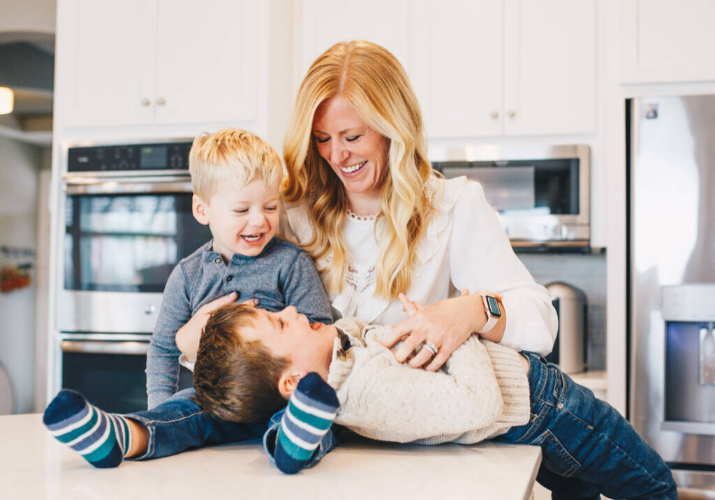 Angie and two boys